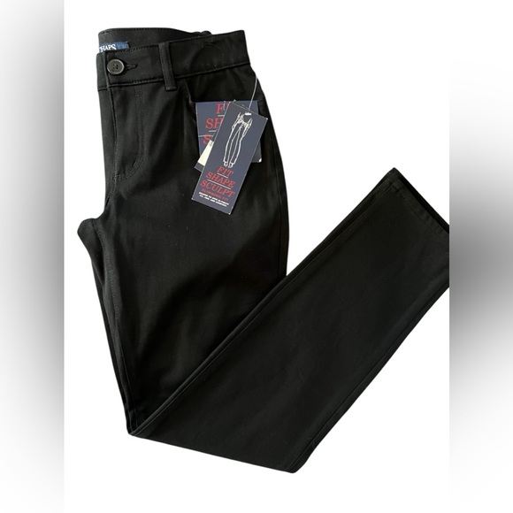 Chaps Women’s Straight Bl-stretch Twill-pants, Black, 2 - Picture 4 of 7